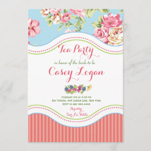 Invitation de la fête du thé de la marée