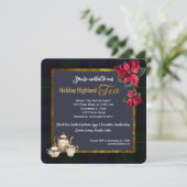 Invitation de la fête du thé de l'après-midi écoss (Debout devant)