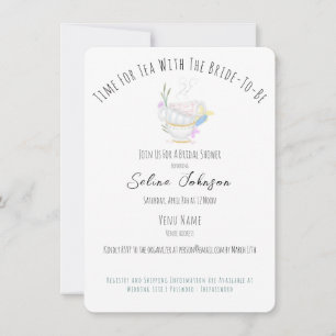 Invitation de la fête du thé douche nuptiale