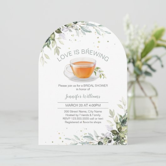 Invitation de la fête du thé douche nuptiale (Debout devant)