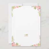 Invitation de la fête du thé nuptial (Dos)