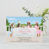 Invitation de la fête du thé nuptial afro-américai (Debout devant)