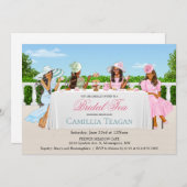 Invitation de la fête du thé nuptial afro-américai (Devant / Derrière)