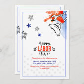 Invitation de la fête du travail BBQ 2 (Devant / Derrière)