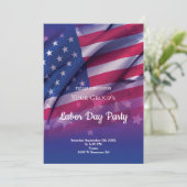 Invitation de la fête du travail du drapeau améric (Debout devant)