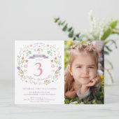 Invitation de la fête du troisième anniversaire de (Debout devant)