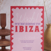 Invitation de la fête du week-end à Ibiza rouge ro
