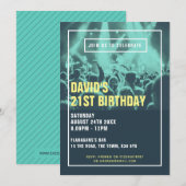 Invitation de la fête Duotone moderne (Devant / Derrière)