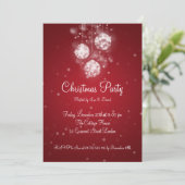 Invitation de la fête Élégante Baubles étincelants (Debout devant)