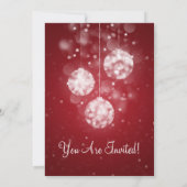 Invitation de la fête Élégante Baubles étincelants (Dos)
