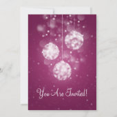 Invitation de la fête Élégante Baubles pétillants  (Dos)