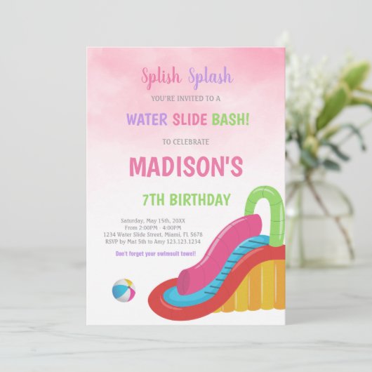 Invitation de la fête Eté pour Filles (Debout devant)