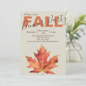 Invitation de la fête Fall Leaves (Debout devant)