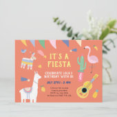 Invitation de la fête Fiesta mexicaine, Llama (Debout devant)