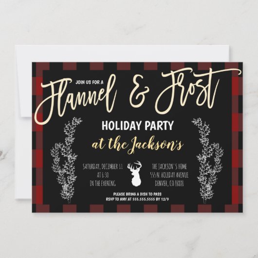 Invitation de la Fête Flanel et Frost (Devant)