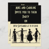 Invitation de la fête Flapper des années 20 (Devant / Derrière)