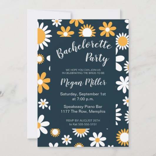 Invitation de la fête florale moderne (Devant)