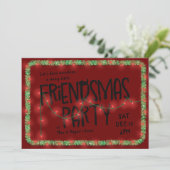 Invitation de la fête Friendsmas | Vacances et Gar (Debout devant)