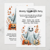Invitation de la fête Ghoost HALLOWEEN (Devant / Derrière)