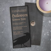 Invitation de la fête gothique du Corbeau d'Hallow