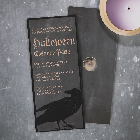 Invitation de la fête gothique du Corbeau d'Hallow