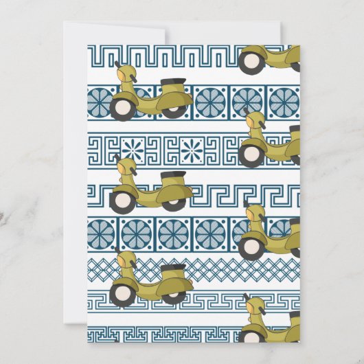 Invitation de la fête grecque à thème (Dos)