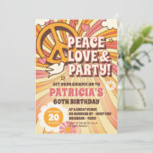 Invitation de la fête hippie des années 60 (Debout devant)