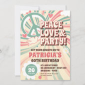 Invitation de la fête hippie des années 60 (Devant)