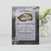 Invitation de la fête mascarade d'Halloween adulte (Debout devant)