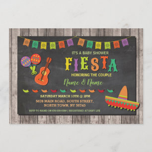 Invitation de la fête mexicaine de Fiesta Baby sho