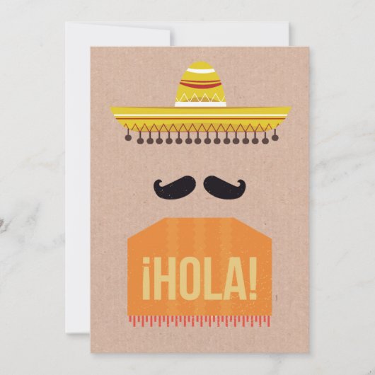 Invitation de la fête mexicaine Fiesta (Devant)