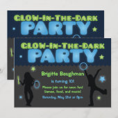 Invitation de la fête noire pour les enfants (Devant / Derrière)