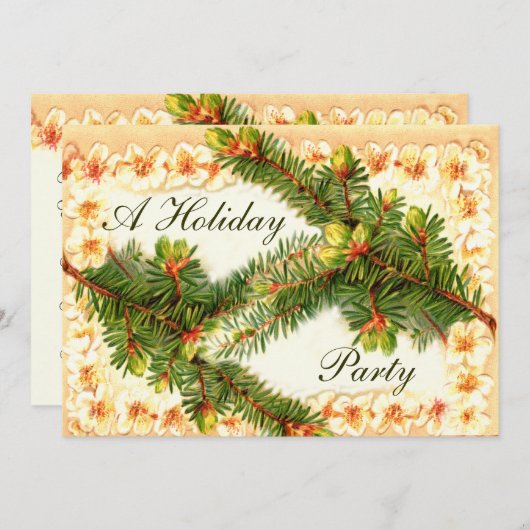 Invitation de la fête Orange Blossoms (Devant / Derrière)