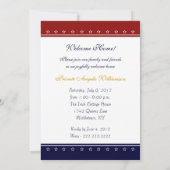 Invitation de la fête patriotique américaine de bi (Dos)