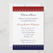 Invitation de la fête patriotique américaine de bi (Dos)