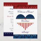 Invitation de la fête patriotique américaine de bi (Devant / Derrière)