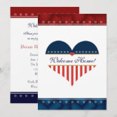 Invitation de la fête patriotique américaine de bi (Devant / Derrière)