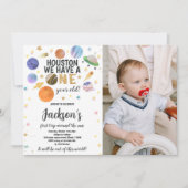 Invitation de la fête personnalisée Galaxy pour en (Devant)