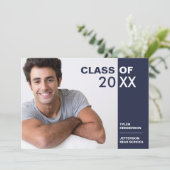 Invitation de la Fête Photo Blue White (Debout devant)