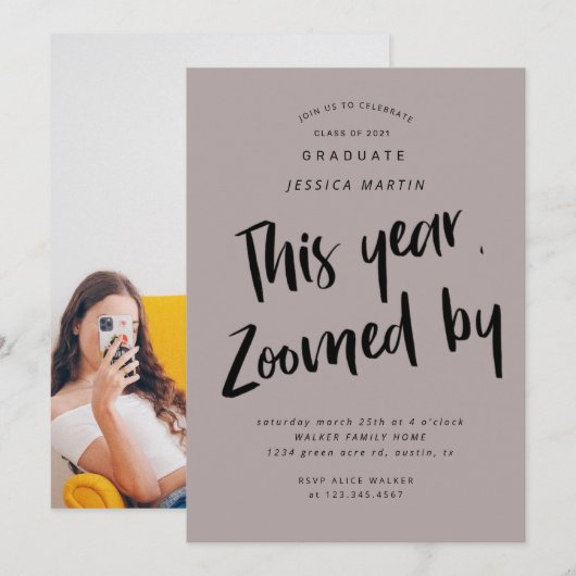 invitation de la fête photo de la remise de diplôm (Devant / Derrière)