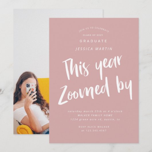 invitation de la fête photo de la remise de diplôm (Devant / Derrière)