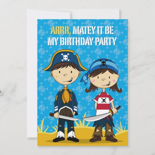 Invitation de la fête pirate (Devant)