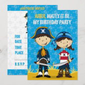 Invitation de la fête pirate (Devant / Derrière)