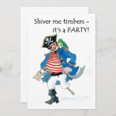 Invitation de la fête pirate (Devant / Derrière)