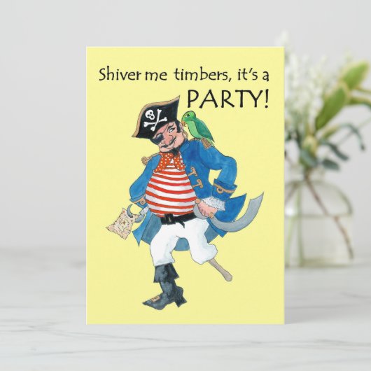 Invitation de la fête 'Pirate' (Debout devant)