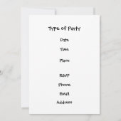 Invitation de la fête 'Pirate' (Dos)