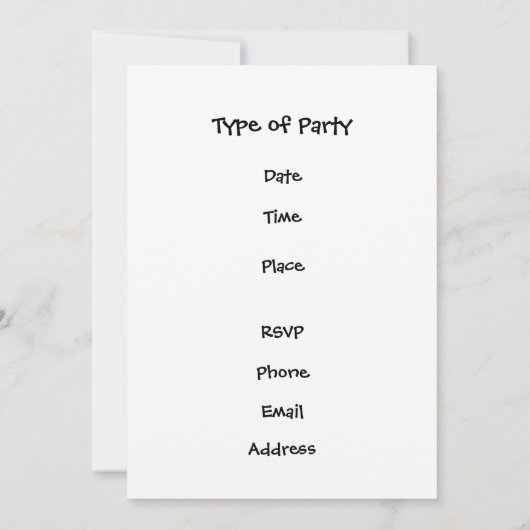 Invitation de la fête 'Pirate' (Dos)