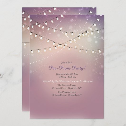 Invitation de la fête pré-bal (Devant / Derrière)