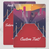 Invitation de la fête Red Carpet Celebrity (Devant / Derrière)