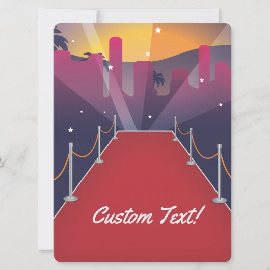 Invitation de la fête Red Carpet Celebrity (Devant)